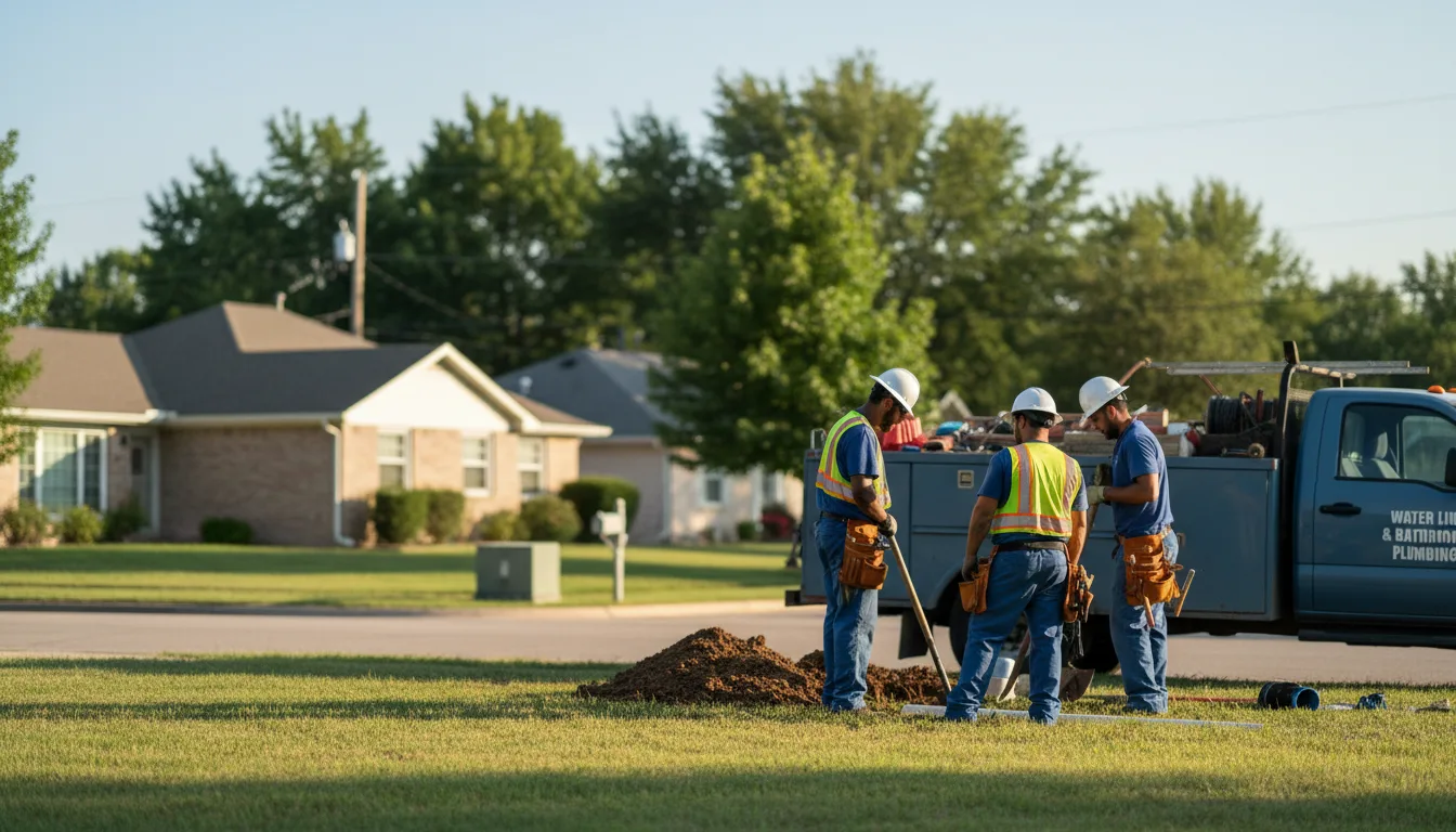 Residential water line and bathroom plumbing service in Brussels, WI